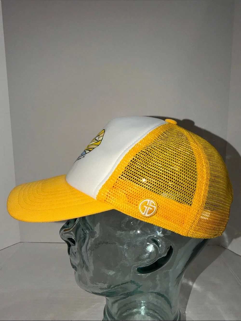 Kids Yellow & White Trucker Hat Seabrook Island, SC Sunrise Graphic